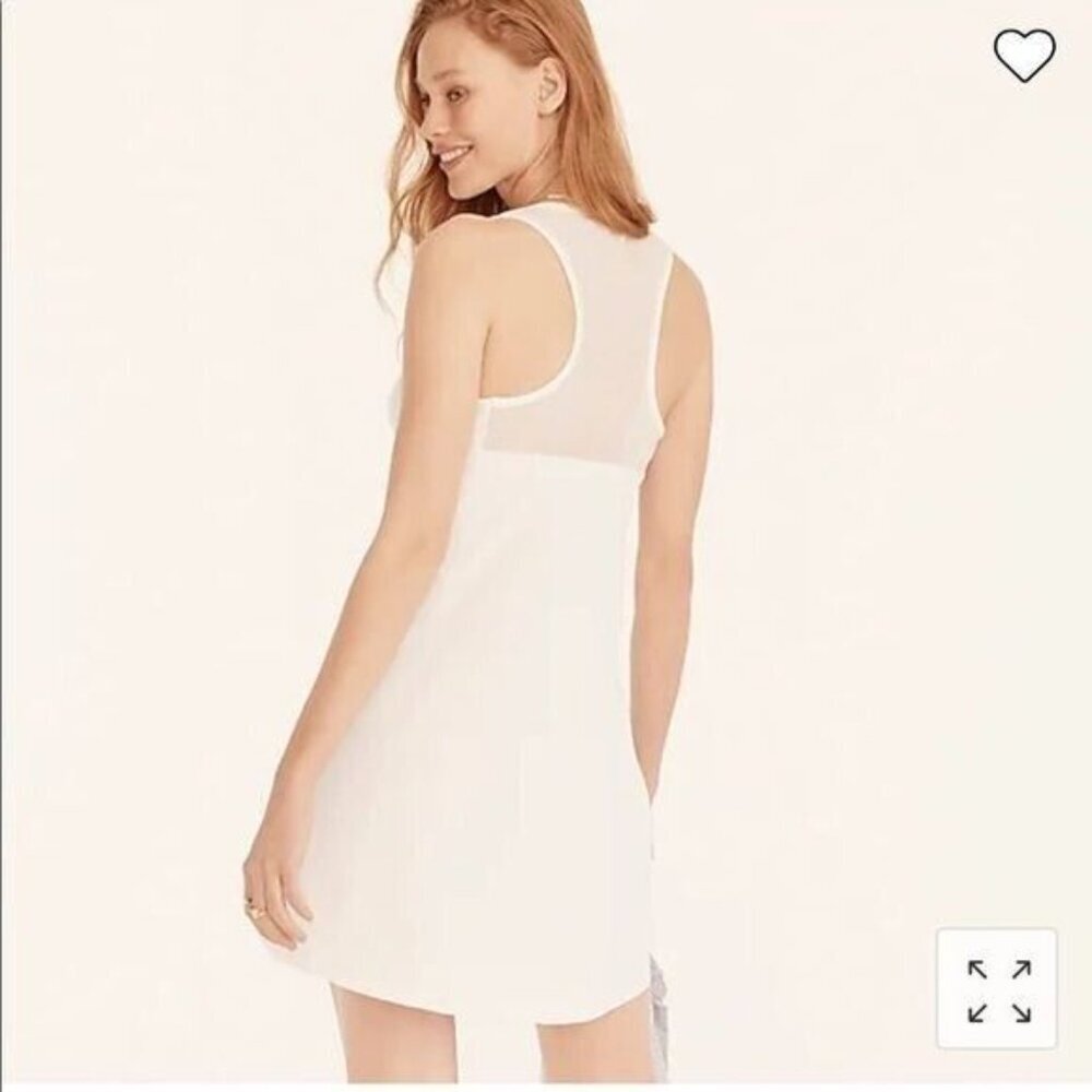 J. Crew CloudStretch half-zip sports dress White Mini size Large